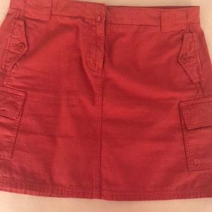 Lt. Red Cargo mini skirt